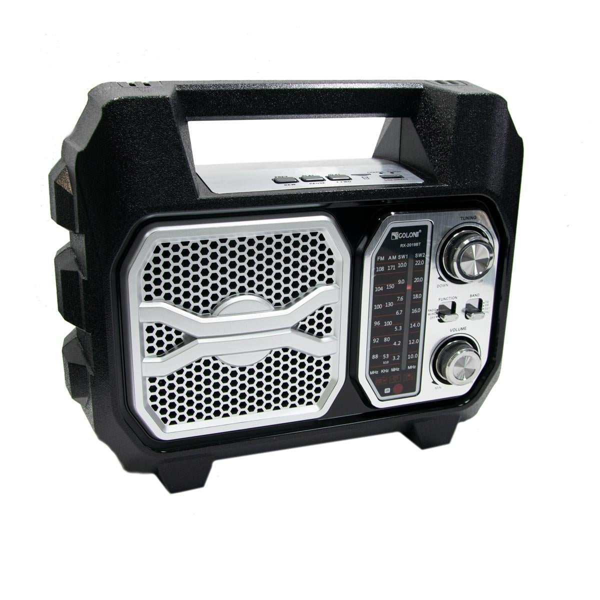 Радиоприемник-портативная колонка Golon RX-2019BT Черно-серый (1009217-Gray)