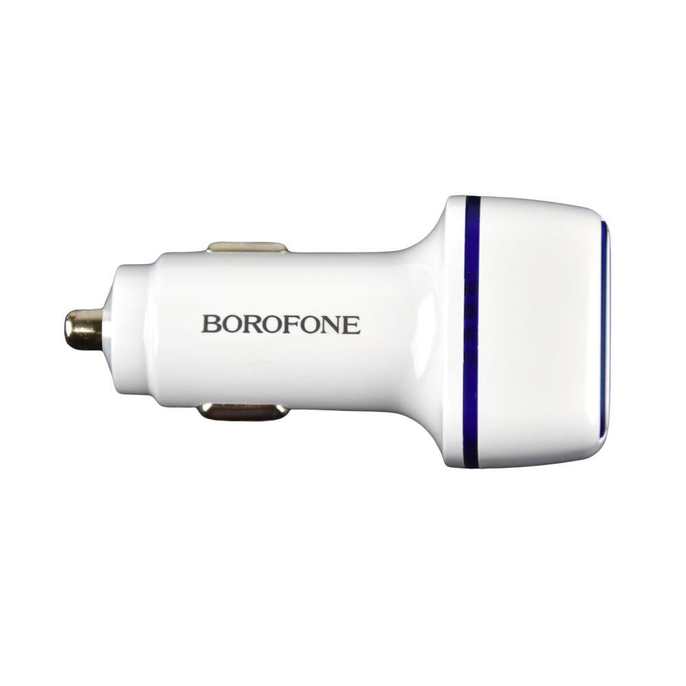 Зарядний пристрій автомобільний Borofone BZ14A PD20W+QC3,0 Type-C to Type-C 3A White (27259219)