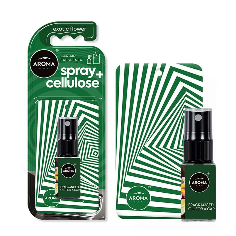 Ароматизатор Aroma Car Spray 20мл & Cellulose - Exotic Flower для салона авто