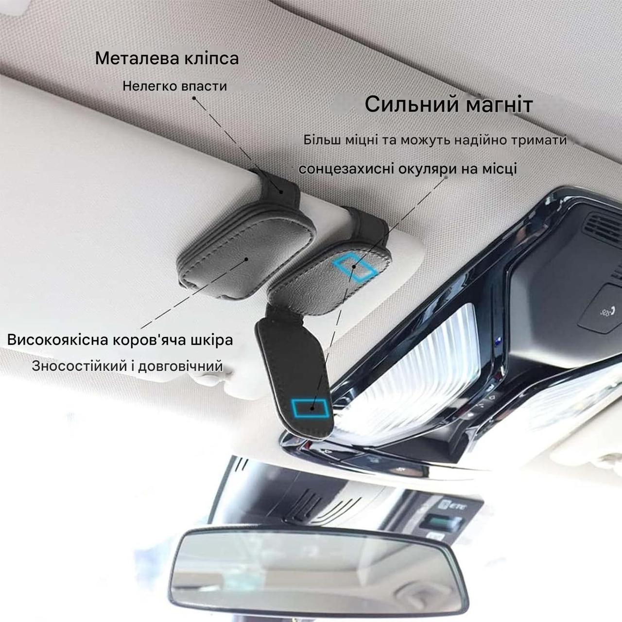 Клипса-держатель для очков в машину Черный (2724424472) - фото 7 Клипса-держатель для очков в машину Черный (2724424472) - фото 7