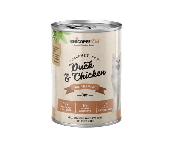 Консерви для котів Chicopee Cat Gourmet pot Duck Chicken 0,4 кг