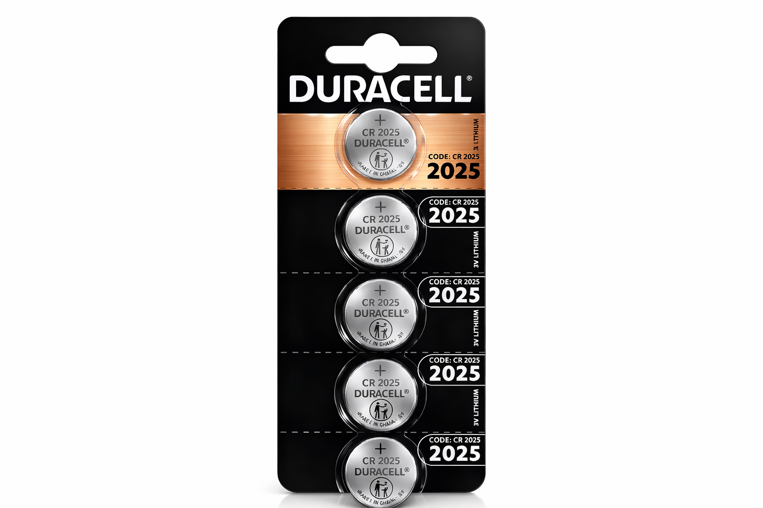 Набор батареек Duracell CR2025 DL2025 3V 5 шт. (32510727)