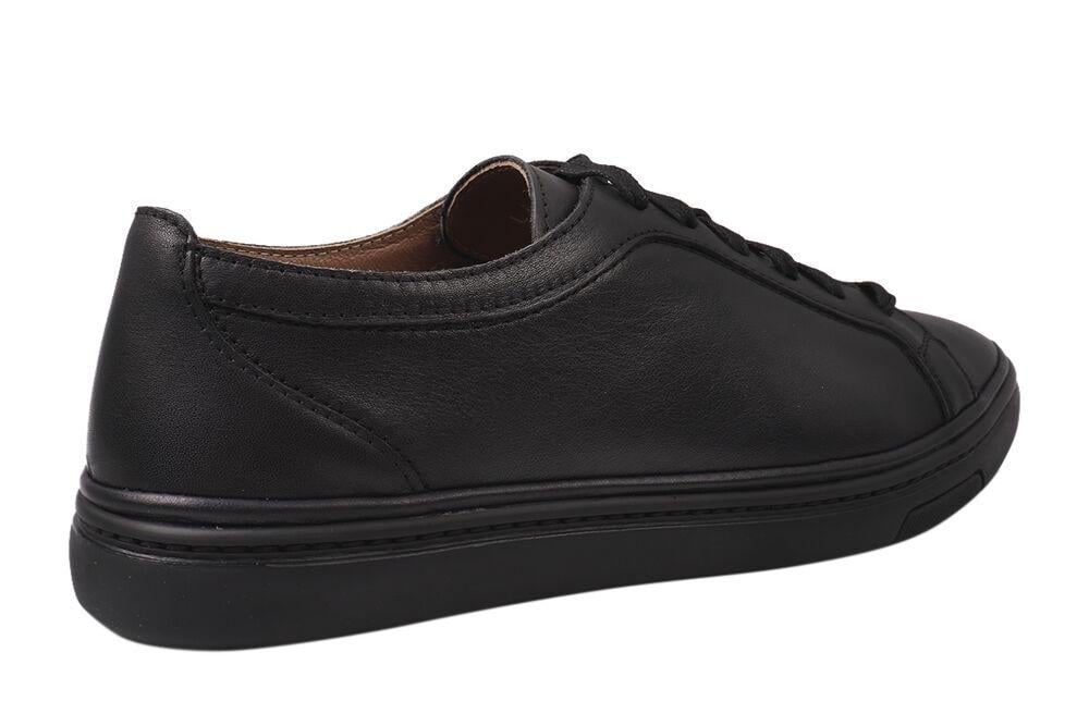 Кеди чоловічі Vadrus зі шкіри на низькому ходу на шнурівці р. 40 Чорний (317-21DTC) - фото 4