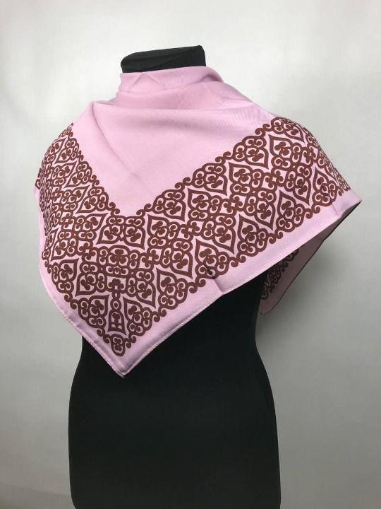 Платок женский Розовый с красным (ХустM165)