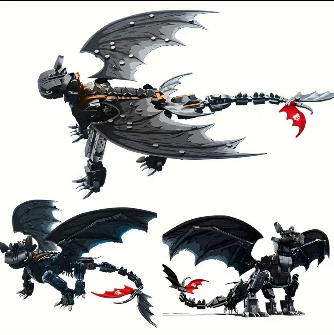 Конструктор для детей дракон из мультфильма Как укротить дракона 1026 дет. - фото 3