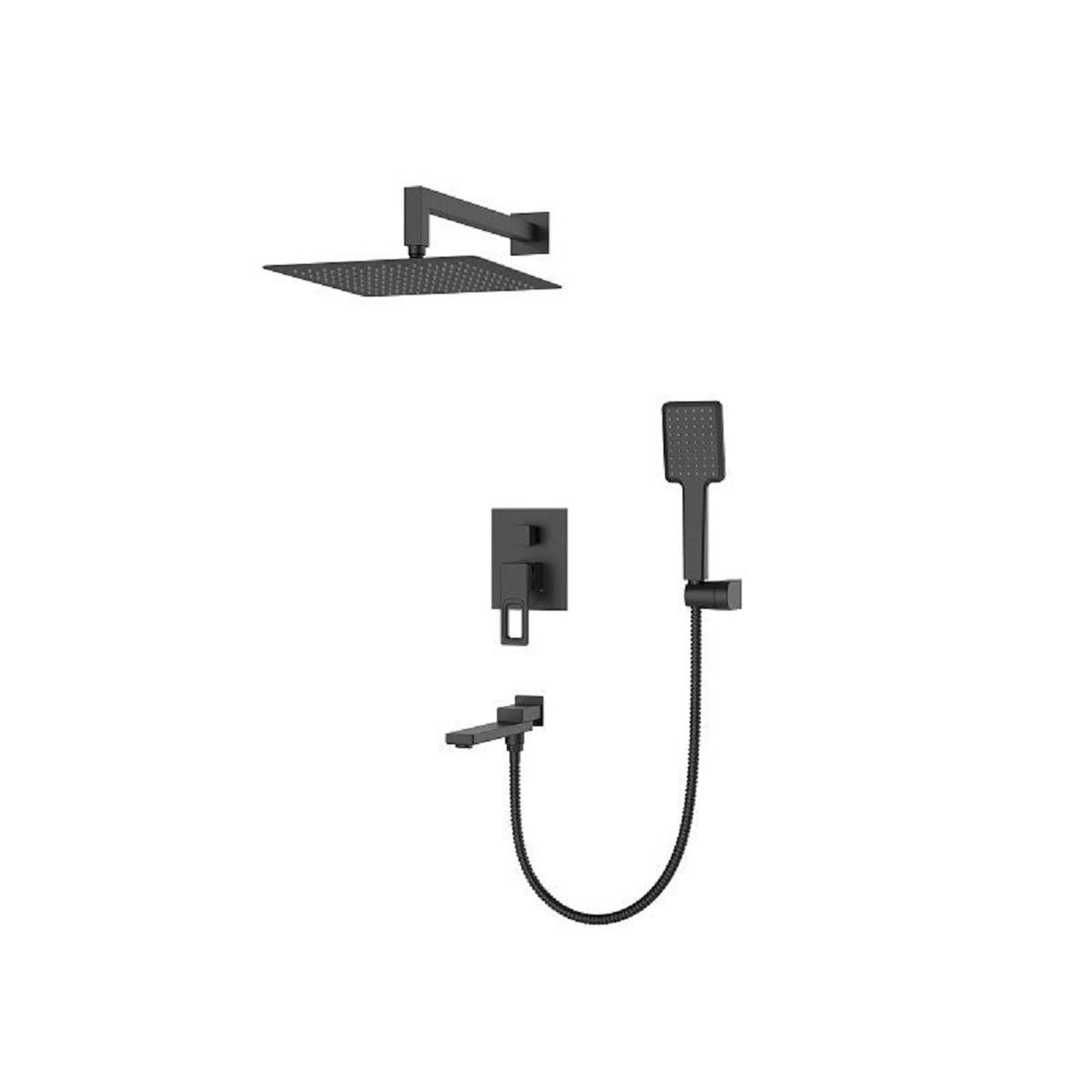 Душевая система встраиваемая со смесителем KOER KB-66009-05 Черный (KR3509)