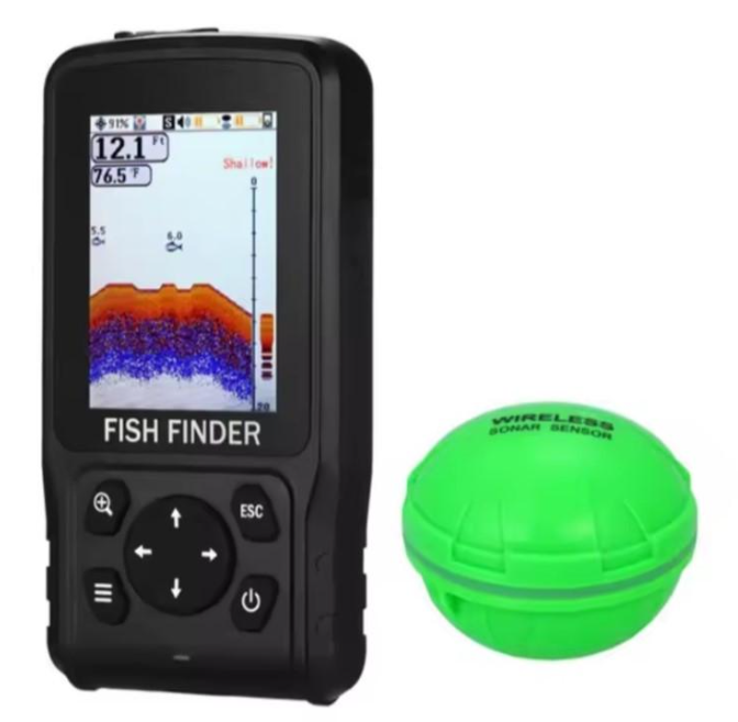 Эхолот беспроводной LUCKY BLACK XF-11 с цветным дисплеем LCD Сонар аккумуляторный (2584460612)
