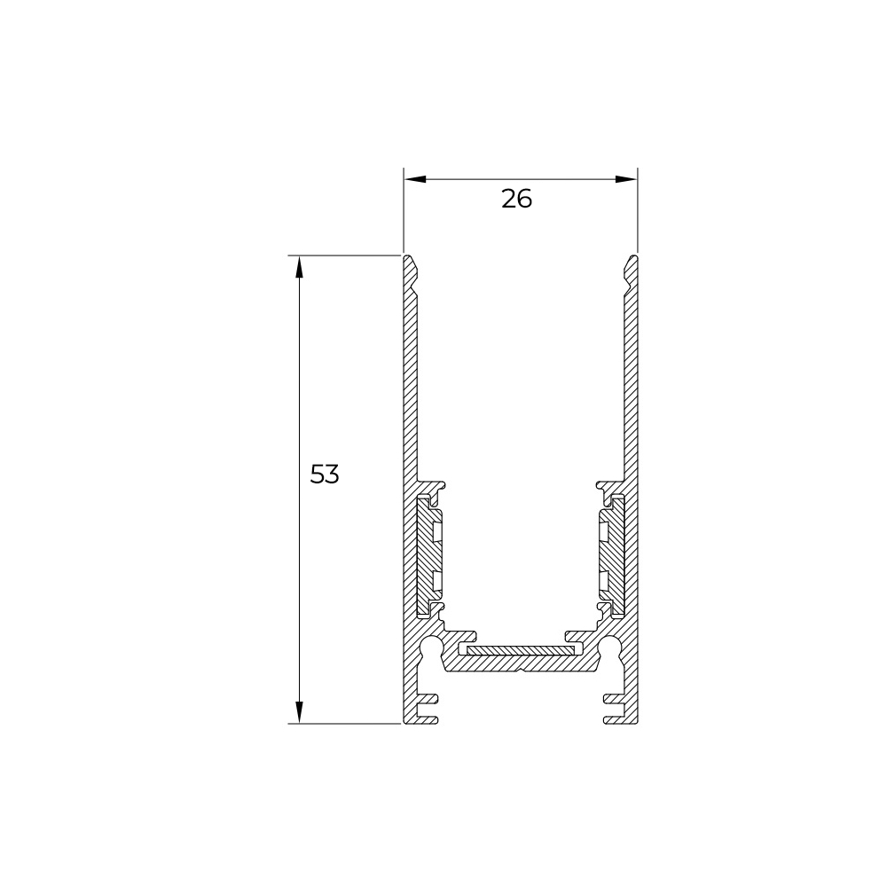 Шинопровід трековий магнітний Prolum M20 накладний підвісний P20 2 м 48V (28584884) - фото 2 Шинопровід трековий магнітний Prolum M20 накладний підвісний P20 2 м 48V (28584884) - фото 2