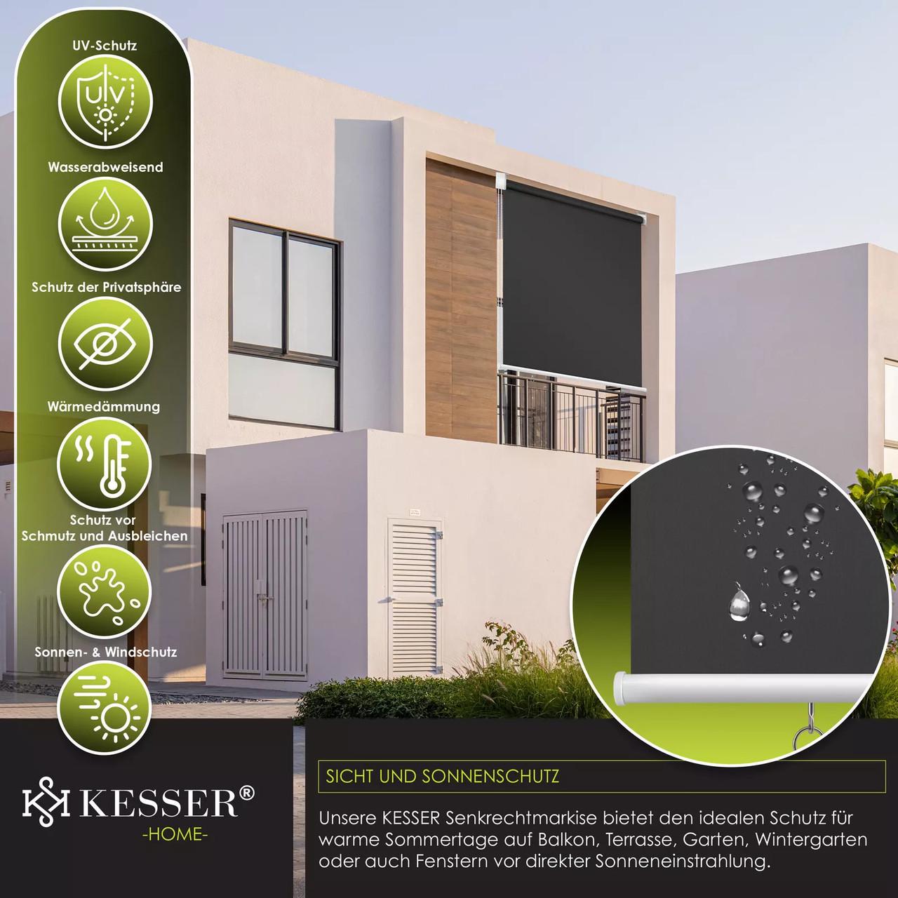 Роллеты солнцезащитные вертикальные KESSER 100х140 см Черный - фото 7