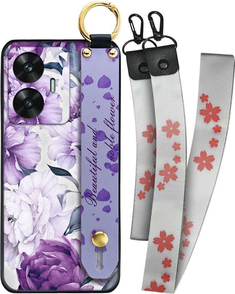 Чехол SHLab Realme C55 Beautiful Flower + два ремешка с карабином (34309)