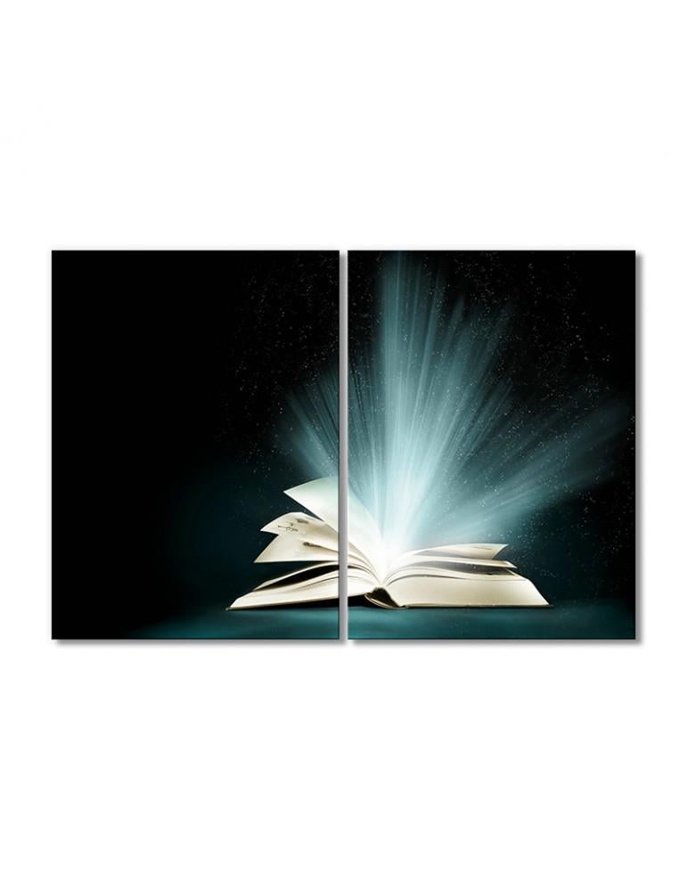 Картина модульная Свет знаний из книги 2 модуля 70x105 см
