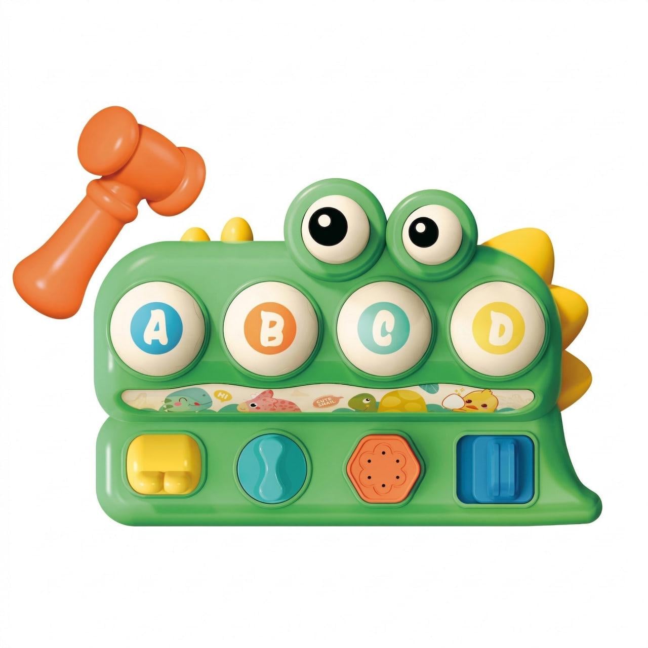 Игровой центр WToys Дино 53179 с молоточком стучалкой подсветкой и песнями на украинском