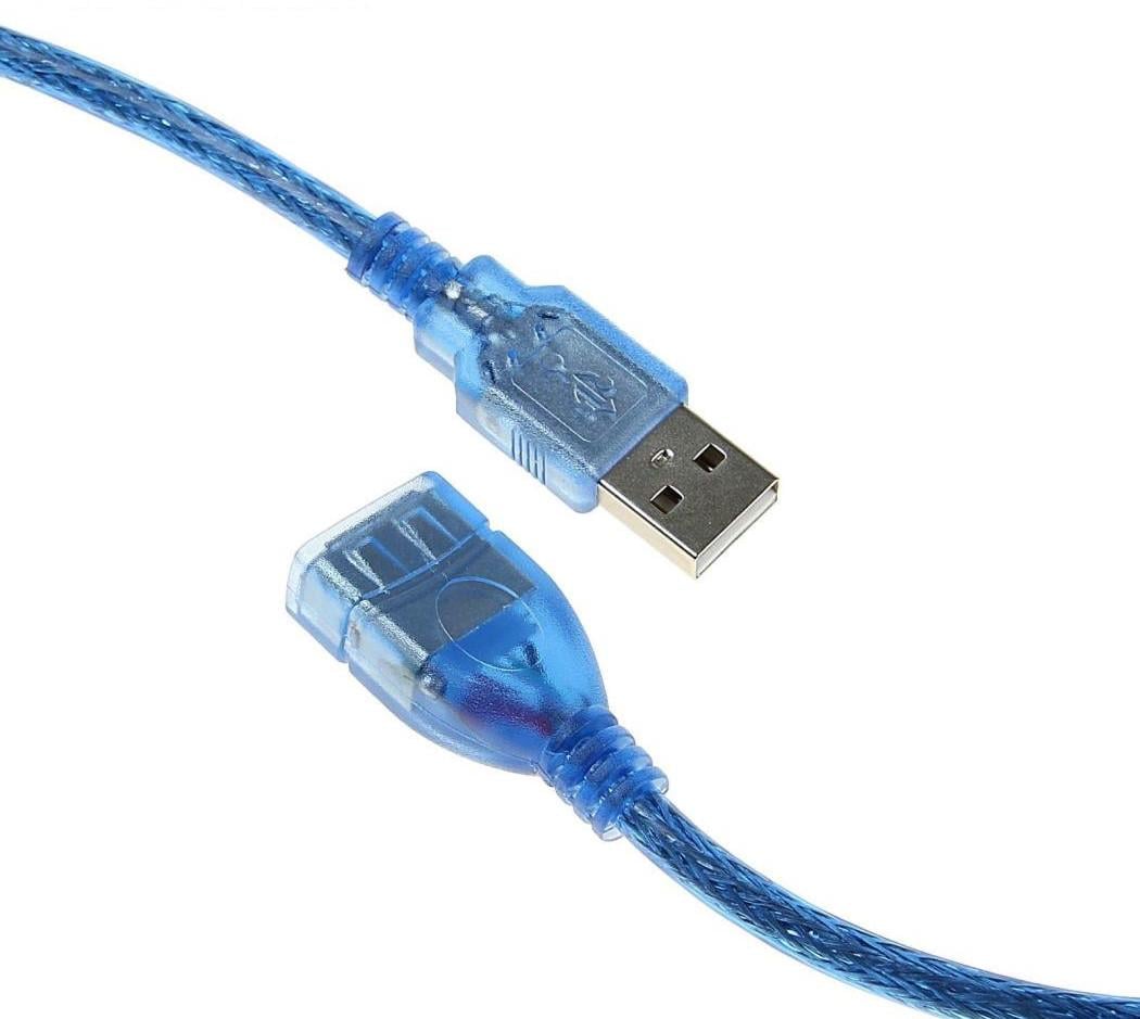 Кабель Rias USB A-USB F 1,5 м Blue (3_01119) - фото 3