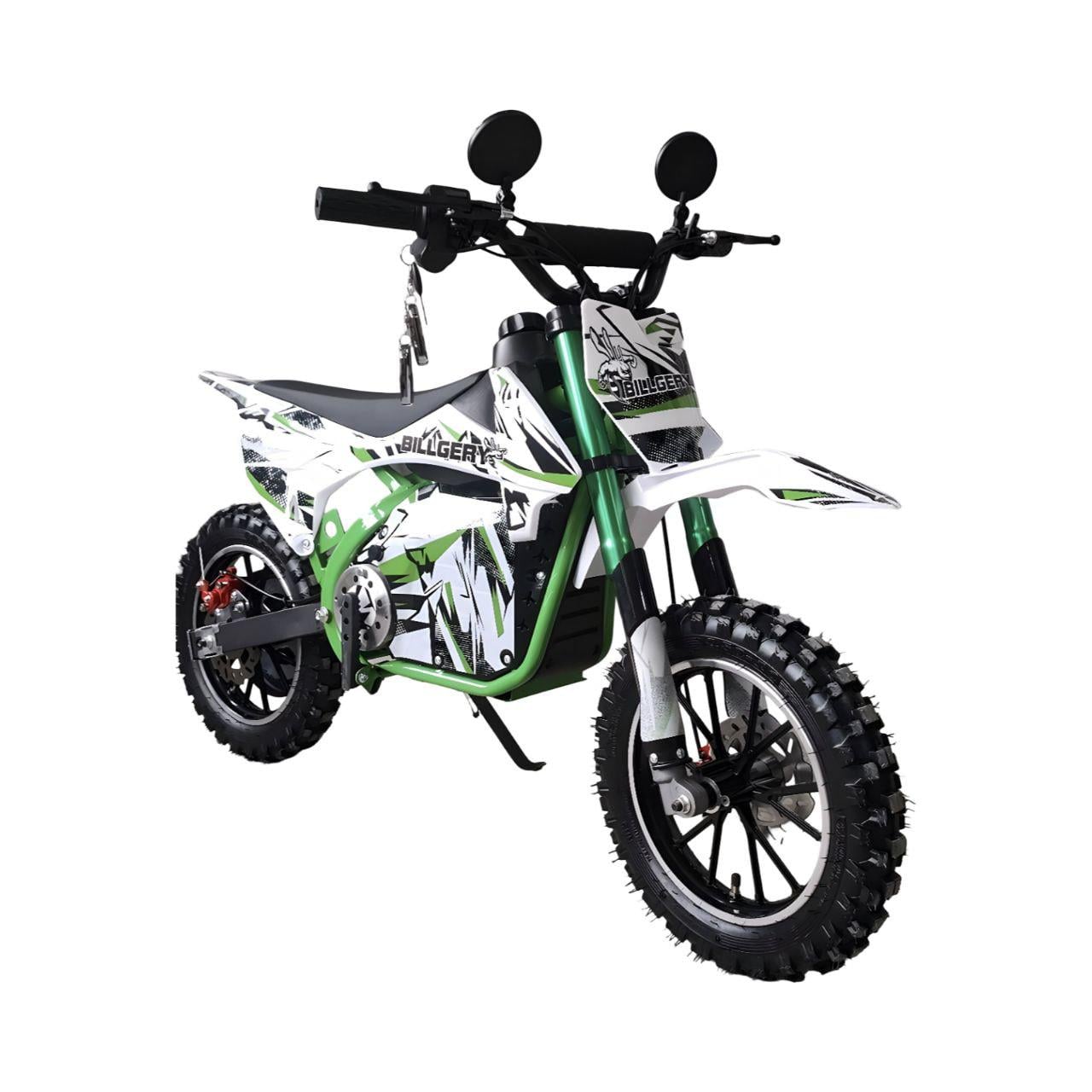 Электрический питбайк Billgery BLG-047089 двигатель 1000W аккумулятор 36V 12Ah Зеленый (27108074)