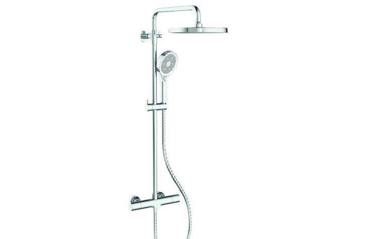 Душова колона KOER KB-55013-01 з термостатичним змішувачем Хром (KR4730)