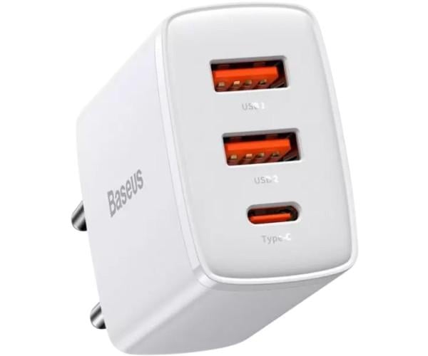 Устройство зарядное сетевое Baseus Compact CCXJ-E02 2USB QC 3.0 Type-C PD 30W White - фото 5