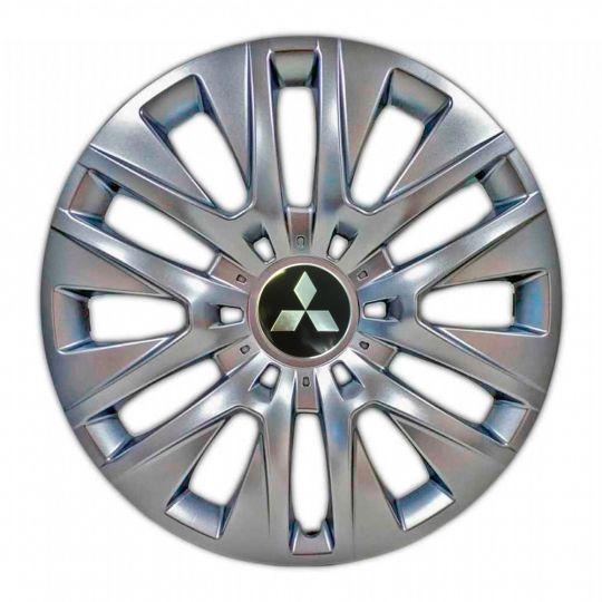 Автомобильные колпаки SKS 429 R16 с логотипом Mitsubishi 4 шт. Серебристый