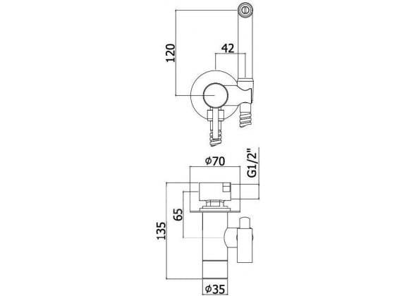 Змішувач з гігієнічним душем Paffoni Tweet Round ZDUP 110 CR (ZDUP110CR) - фото 2 Змішувач з гігієнічним душем Paffoni Tweet Round ZDUP 110 CR (ZDUP110CR) - фото 2