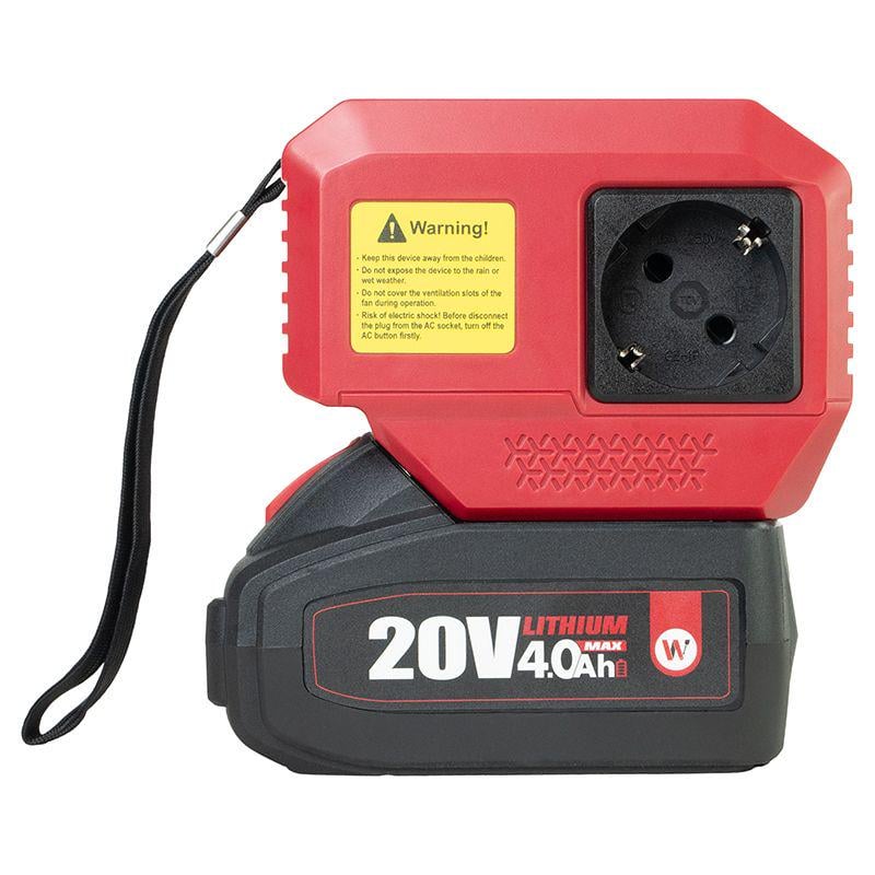 Інвертор напруги WORCRAFT CPI-S20Li-200W акумуляторний - фото 4