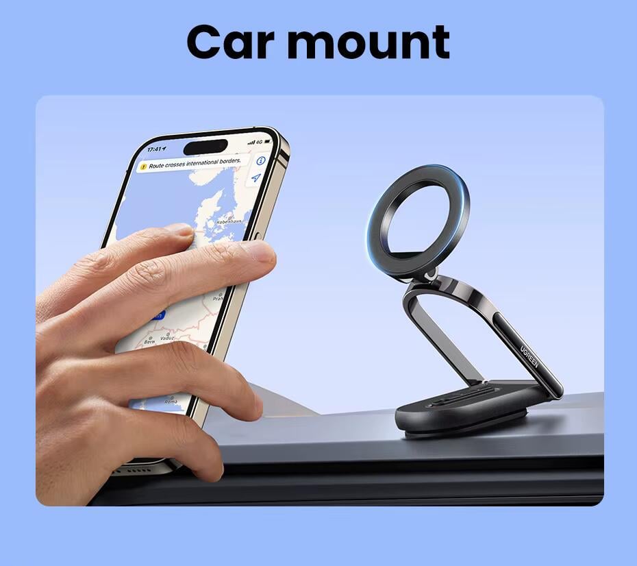 Держатель магнитный для телефона в машину UGREEN LP924 Magsafe Black (LP924) - фото 11