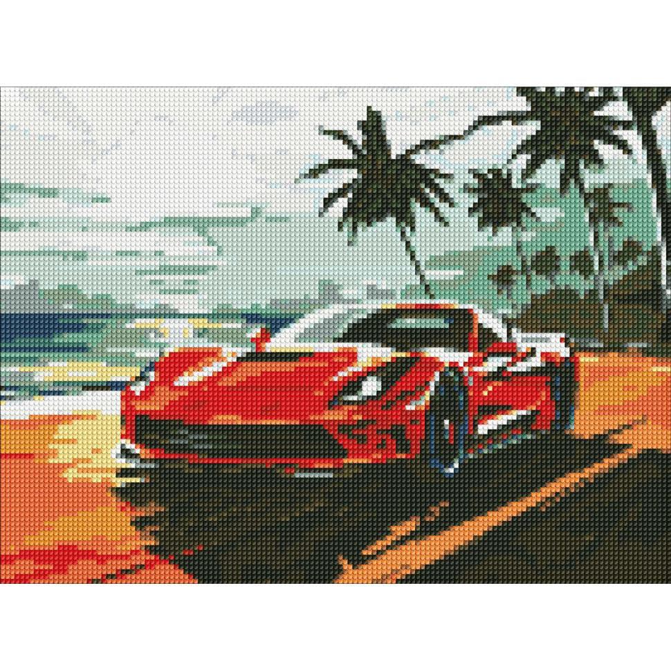 Алмазная мозаика Ideyka Поездка по побережью 30x40 см (AMO8176)