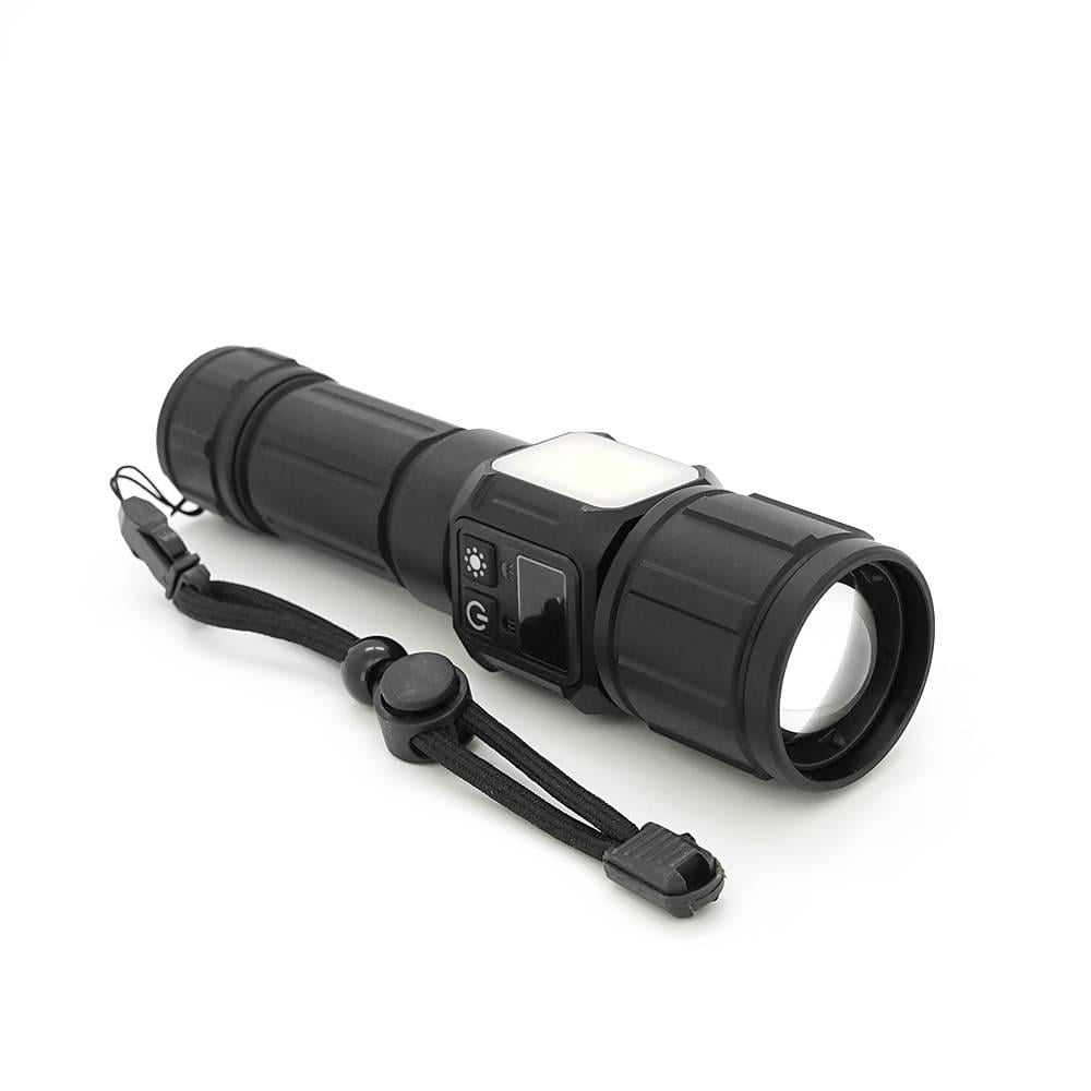Ліхтарик BP-X708 P90 Zoom 5+2+2 режими магніт індикація заряду USB кабель (26701)