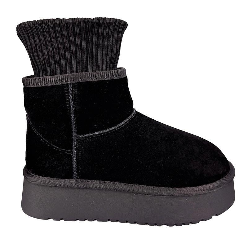 Угги женские замшевые на платформе 5012-1-1p. 41 26 см Черный