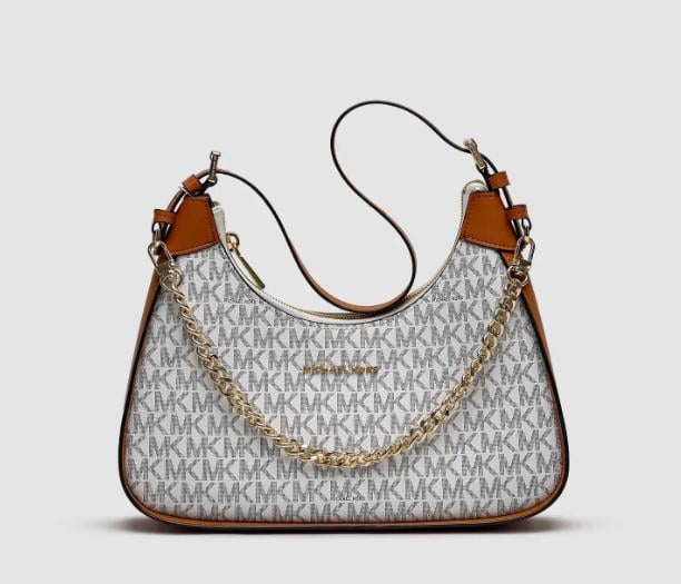 Cумка Michael Kors Medium Wilma Leather Bag Brown/White (b2402)