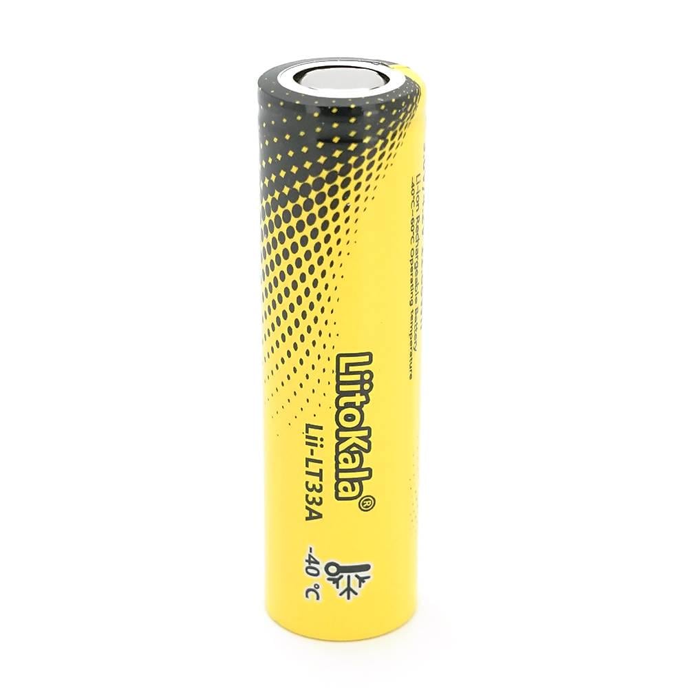 Акумулятор 18650 Li-Ion LiitoKala LT33A 3300 mAh 3,7V LowTemp-40-60℃ 18,3х64,8 мм Black/Yellow (38726)