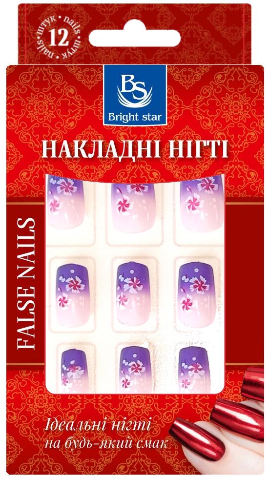 Накладные ногти Bright Star с рисунком 12 шт. (KP811-01)