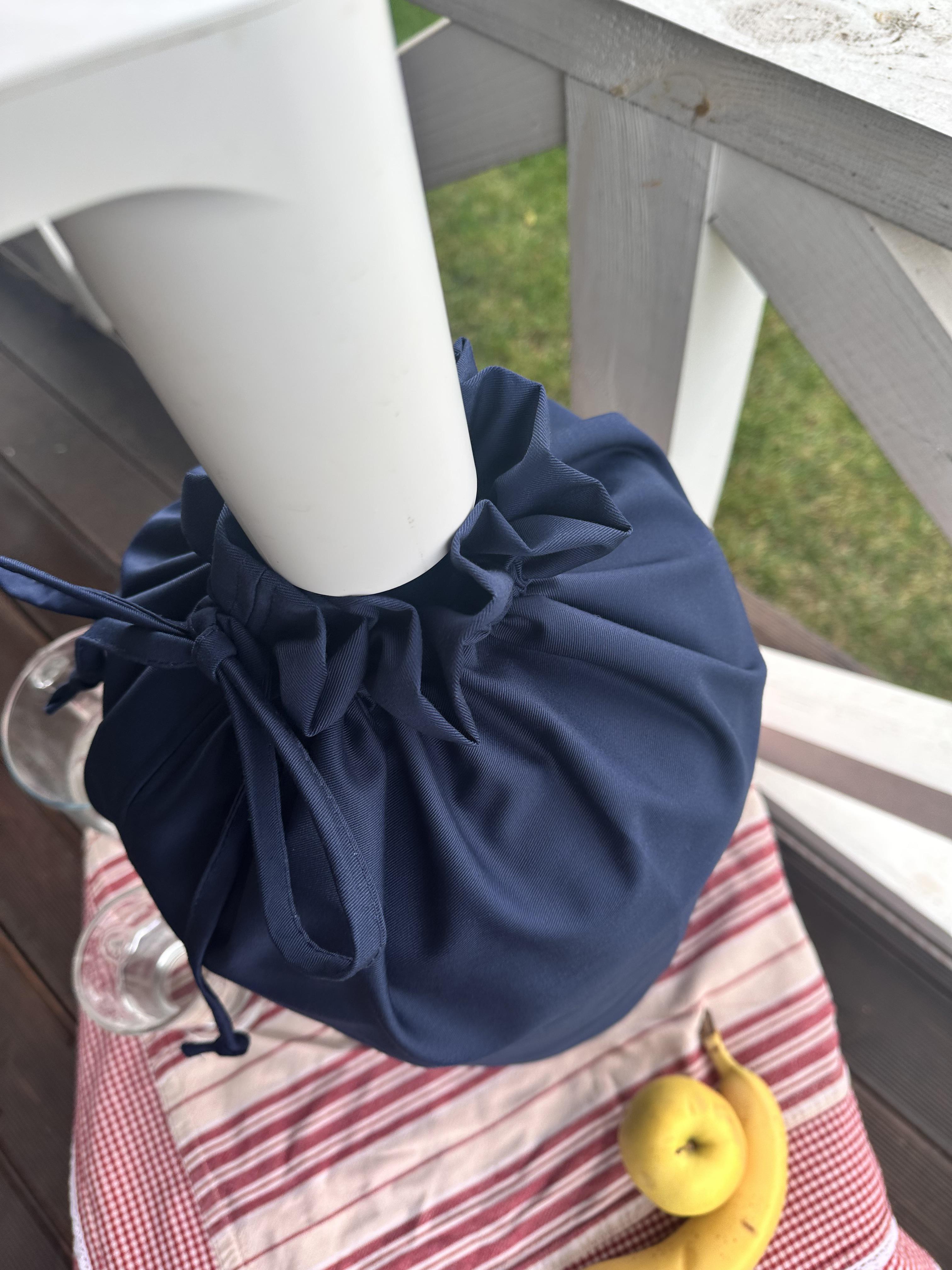 Чохол текстильний котоновий однотонний на пластиковий бутль 19 л Темно-cиній - фото 3 Чохол текстильний котоновий однотонний на пластиковий бутль 19 л Темно-cиній - фото 3