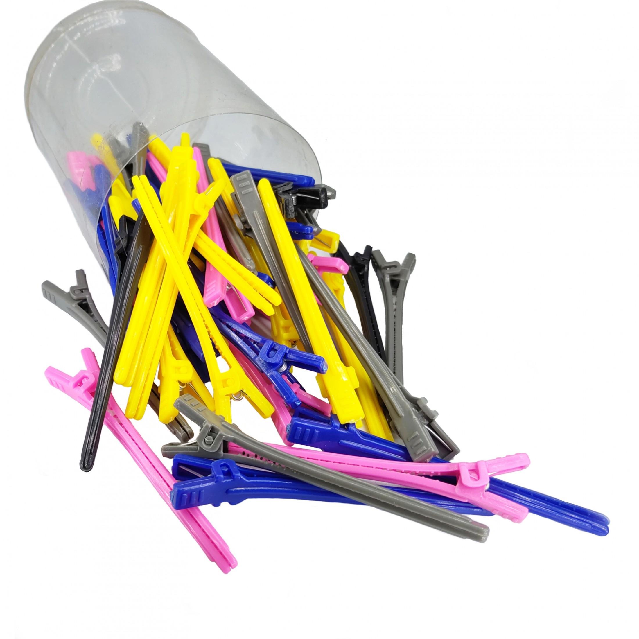 Зажим парикмахерский для волос ДенІС professional пластиковый 70 мм 50 шт. (1453070669)