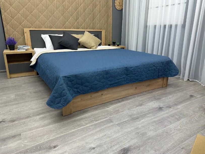 Покрывало двухстороннее Decorator Microfiber Куб 140х215 см. Синий/Бежевый (85-106) - фото 7 Покрывало двухстороннее Decorator Microfiber Куб 140х215 см. Синий/Бежевый (85-106) - фото 7