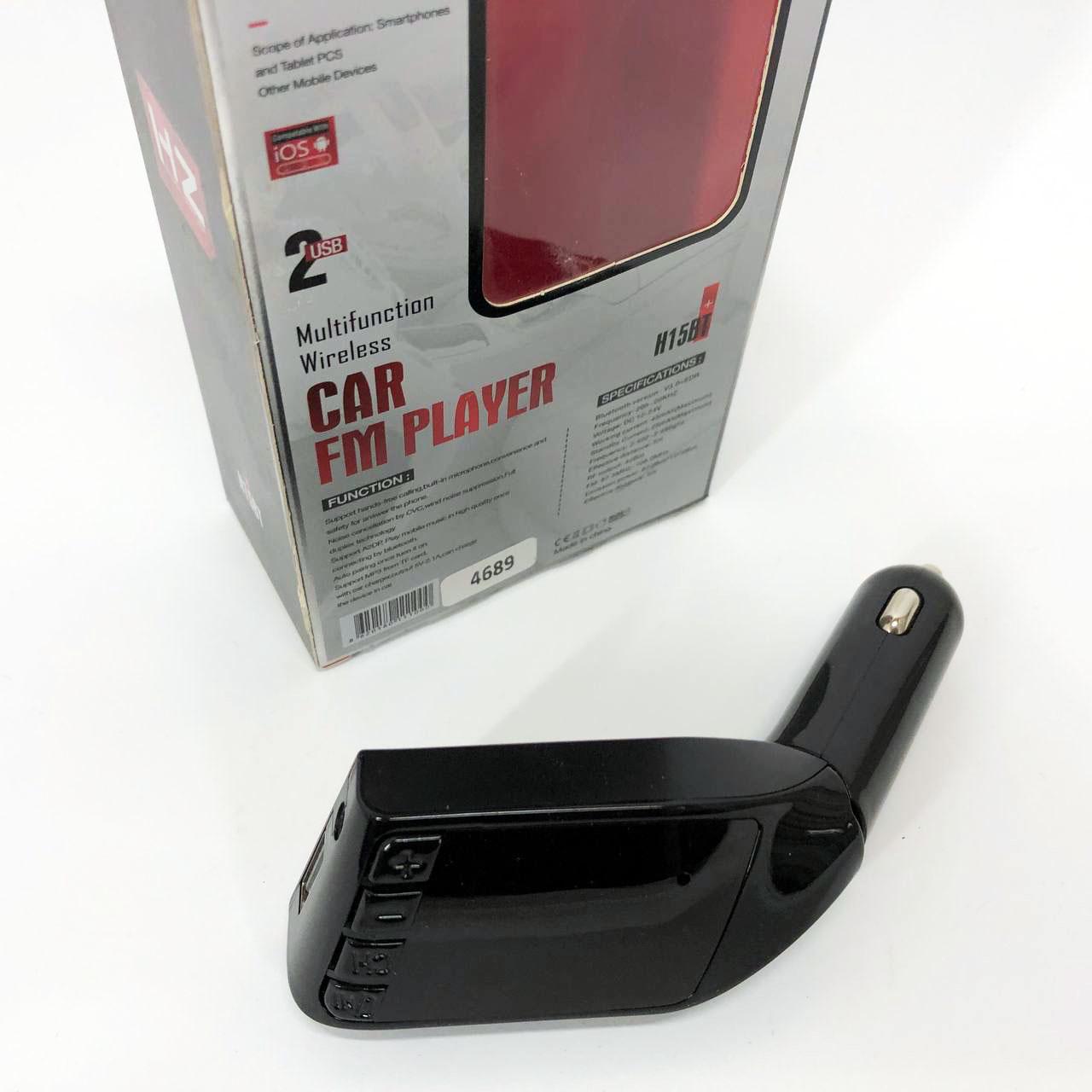 Трансмиттер FM модулятор H15 Bluetooth/usb Черный - фото 4