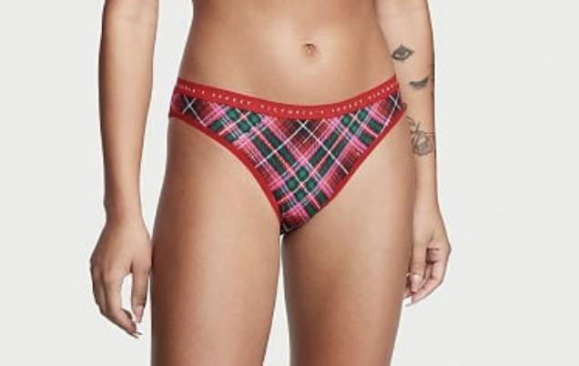Трусики Victoria's Secret M в клітинку Червоний