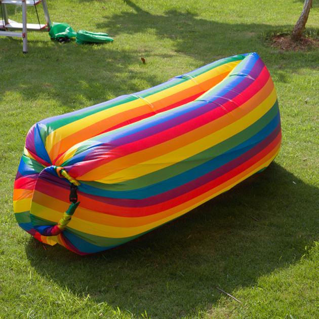 Надувной гамак шезлонг Air Sofa Rainbow 2,35 м Радуга - фото 3