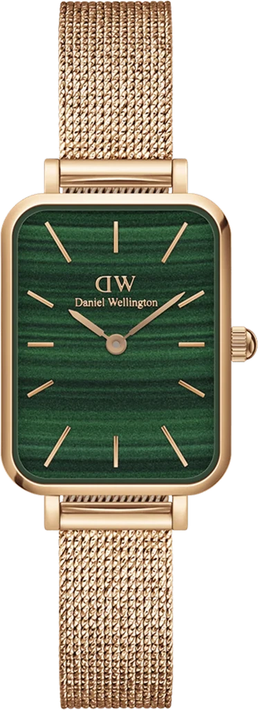 Наручные часы женские Daniel Wellington Quadro DW00100437 со стальным корпусом WR 30 м Зеленый (3149530461)