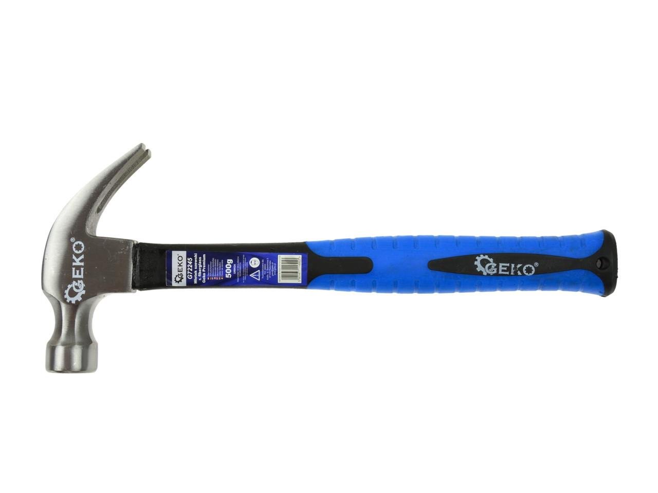 Молоток шевця GeKo premium з ручкою зі скловолокна покритого TPR 500 г (G72245) Молоток шевця GeKo premium з ручкою зі скловолокна покритого TPR 500 г (G72245)