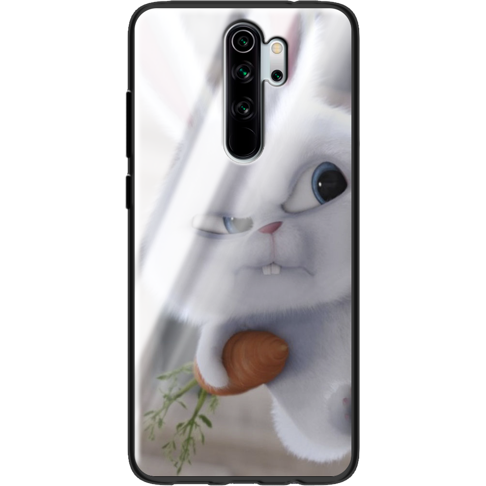 Чохол Boxface Xiaomi Redmi Note 8 Pro Rabbit Snowball Чорний силікон зі склом (38222-up1116-38352)