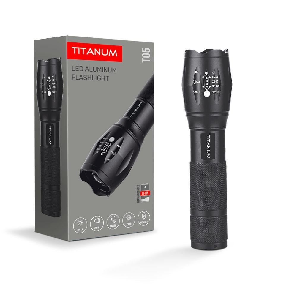 Портативний світодіодний ліхтарик TITANUM TLF-T05 300Lm 6500K