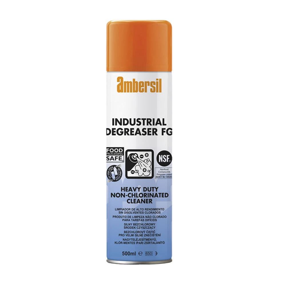 Обезжириватель мощный промышленный пищевого класса Ambersil Industrial Degreaser FG для оборудования пищевой промышленности спрей 500 мл (30251)