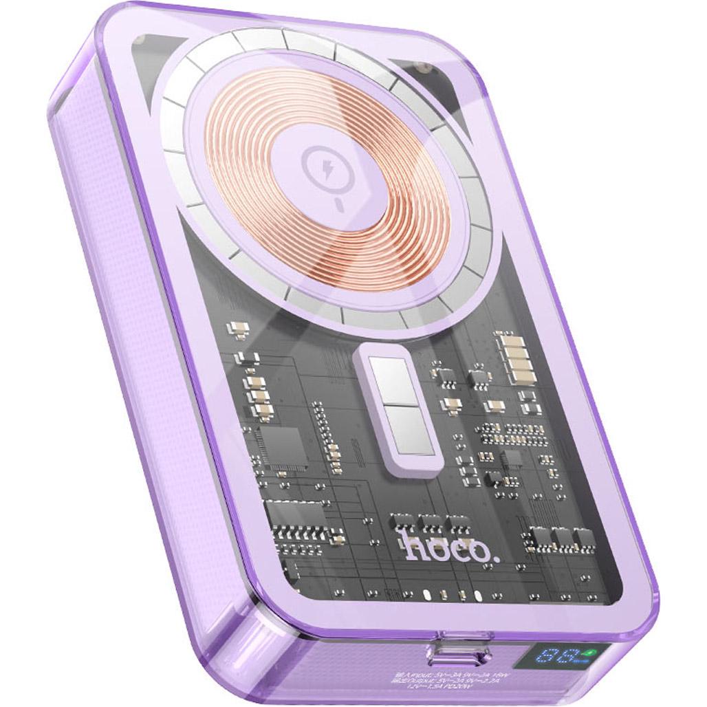 Внешний аккумулятор Hoco Q14A Ice Crystal MagSafe 10000 mAh 20W Purple (612135)