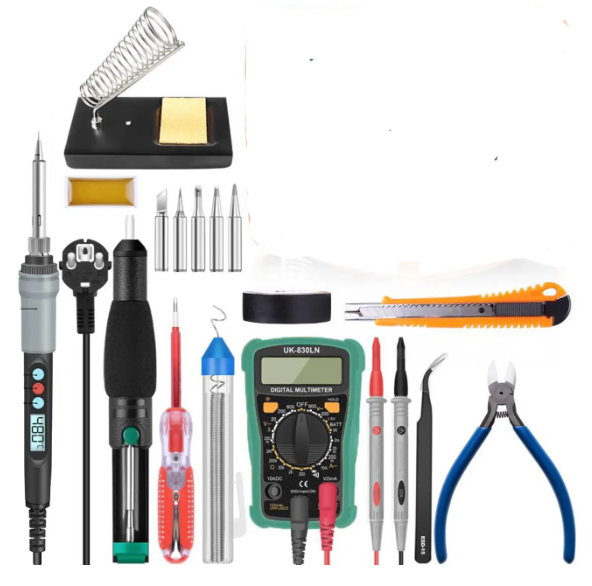 Паяльный набор HandSkit-900LCD мультиметр/паяльник 90W с регулируемым t и ЖК дисплеем 20 предметов кейс Паяльный набор HandSkit-900LCD мультиметр/паяльник 90W с регулируемым t и ЖК дисплеем 20 предметов кейс