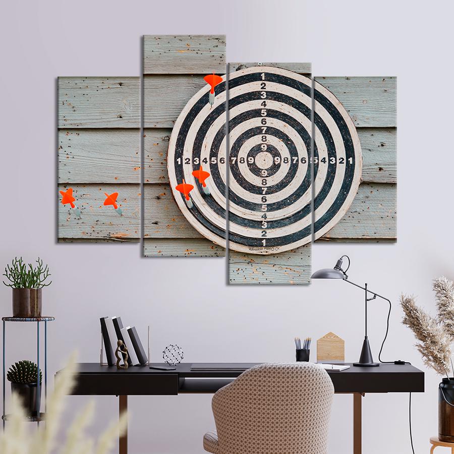 Картина спорт Дротики в мишени для дартса 149x106 см (A1256-4)