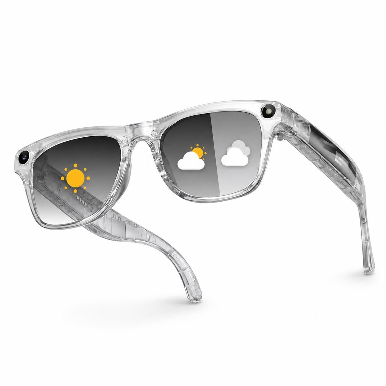 смарт-окуляри Smart AI Glasses xKoen One Pro з камерою Full HD Bluetooth Wi-Fi фотохромні лінзи з автозатемненням Білий
