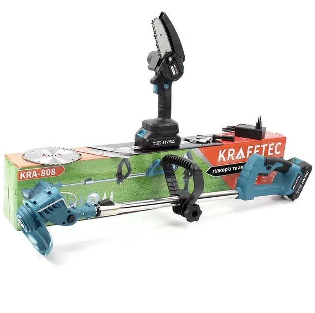 Тример акумуляторний і кущоріз Krafftec KRA-808 2в1 18 V (9415)