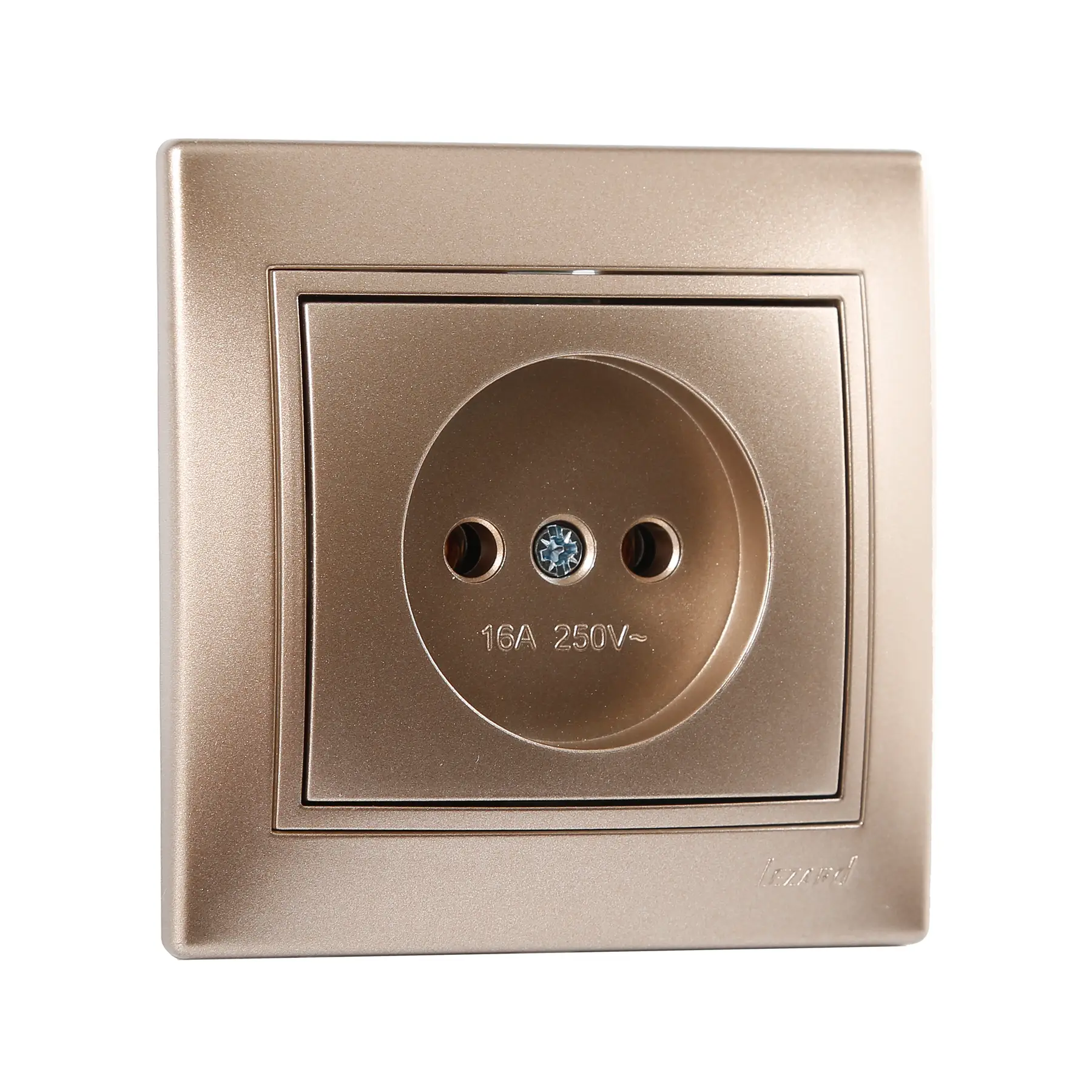 Розетка 1-а Lezard Mira світло-коричневий перламутр