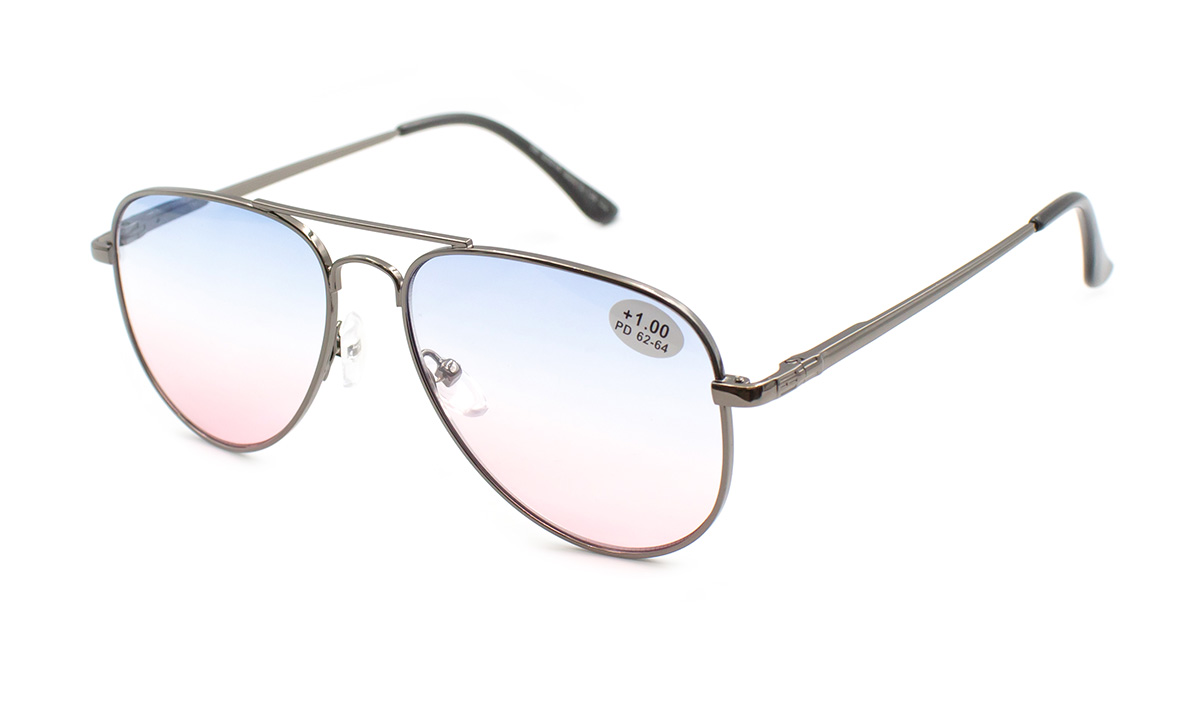 Очки водительские Seventy 25514-C3 антибликовые поляризационные диоптрийные металлические тонированные Серебристый (40407-2)