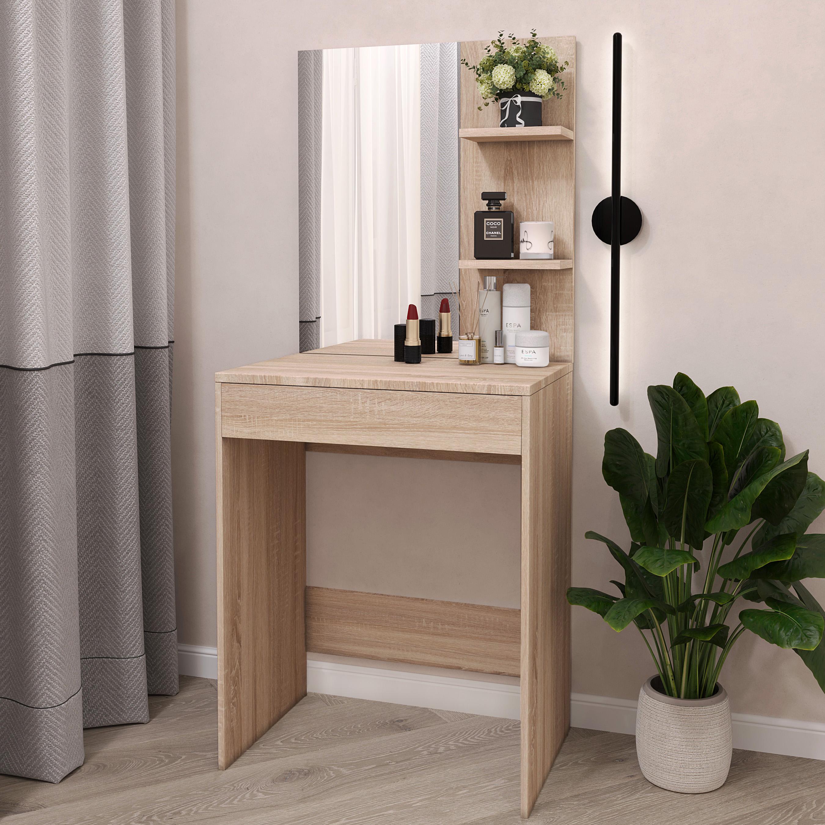 Столик для макіяжу 140х60х40 см Дуб сонома