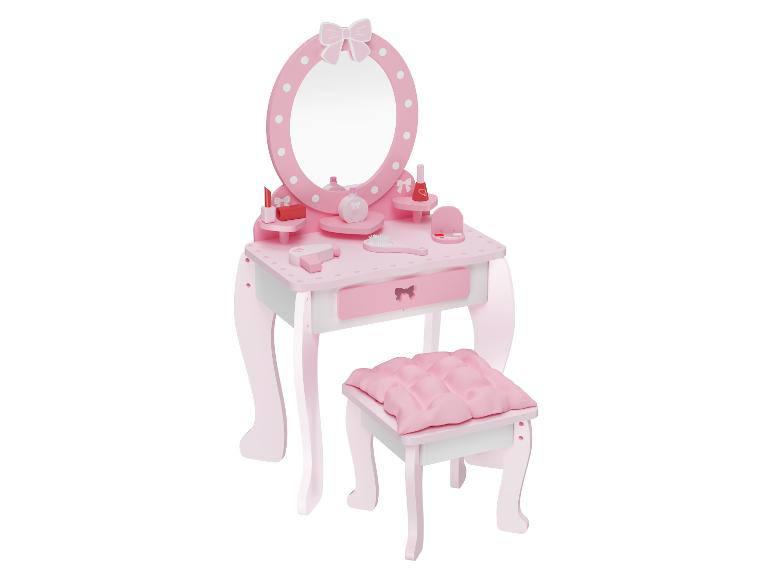 Детский деревянный туалетный столик Playtive с зеркалом и табуретом (PLTV_9PCS)